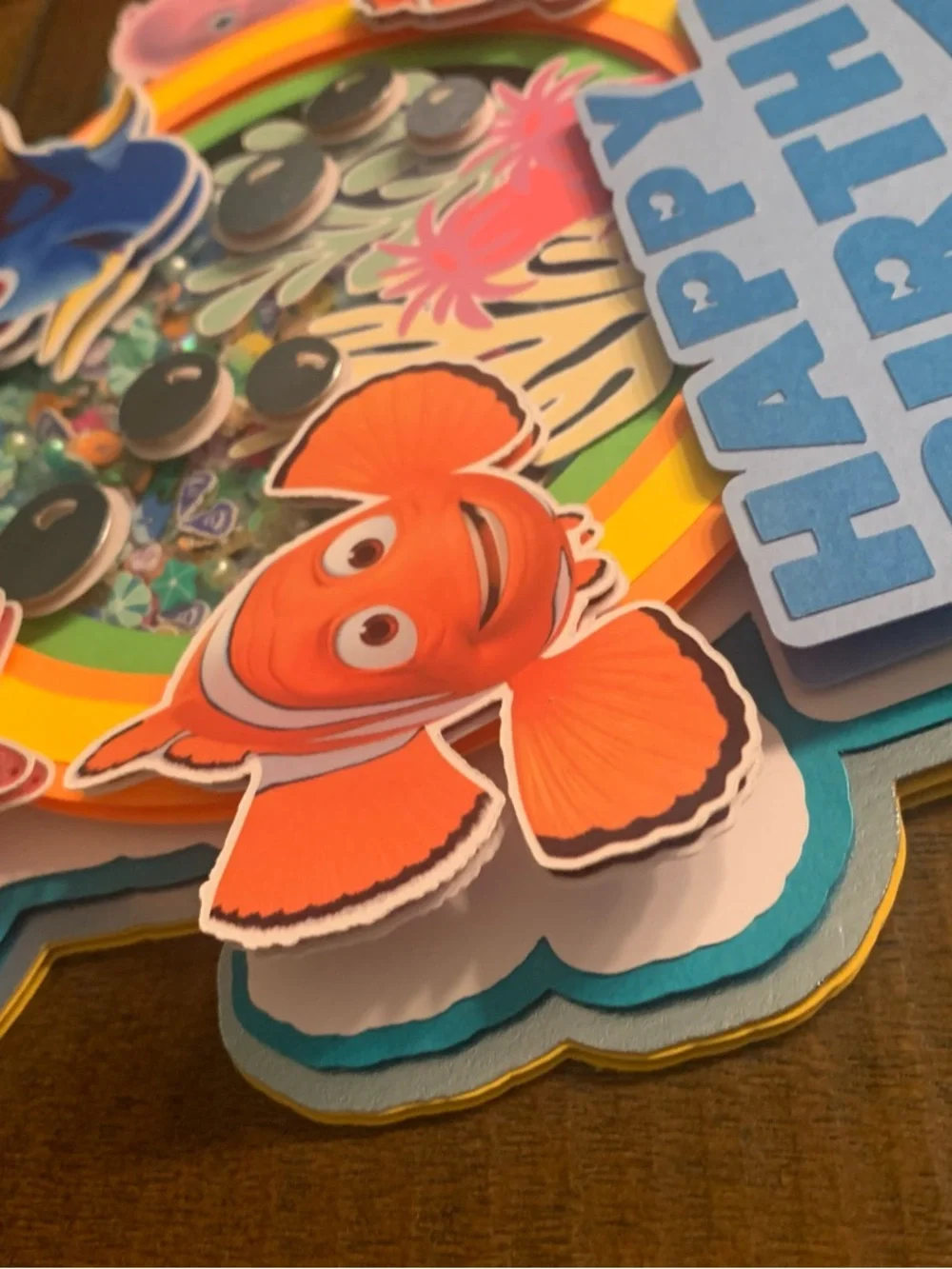 Happy Birthday Shaker Cake Topper - Nemo